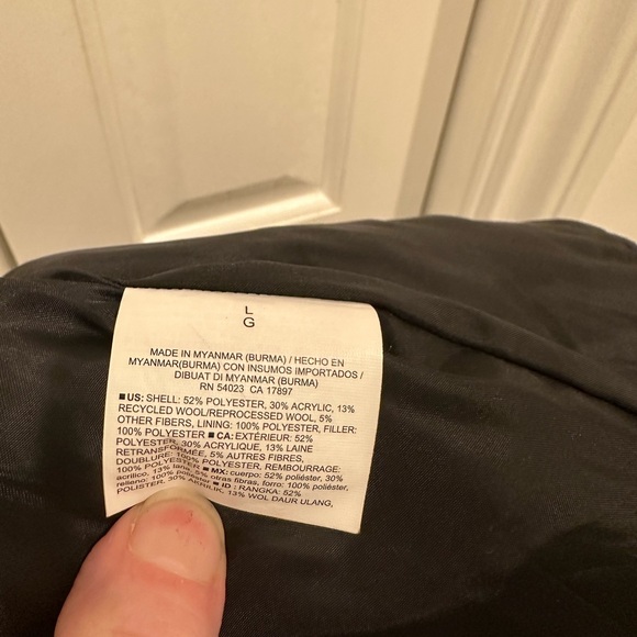 Rib Collar Herringbone Vest Size L - Picture 5 of 5